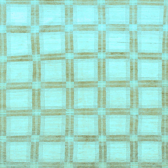 Square Machine Washable Checkered Light Blue Modern Rug, wshabs1575lblu