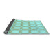 Sideview of Checkered Light Blue Modern Rug, abs1575lblu