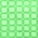 Square Machine Washable Checkered Emerald Green Modern Area Rugs, wshabs1575emgrn