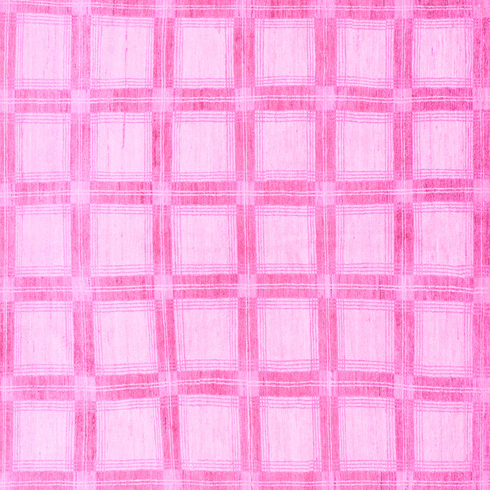 Square Machine Washable Checkered Pink Modern Rug, wshabs1575pnk
