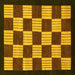 Square Checkered Yellow Modern Rug, abs1576yw