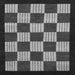 Square Machine Washable Checkered Gray Modern Rug, wshabs1576gry
