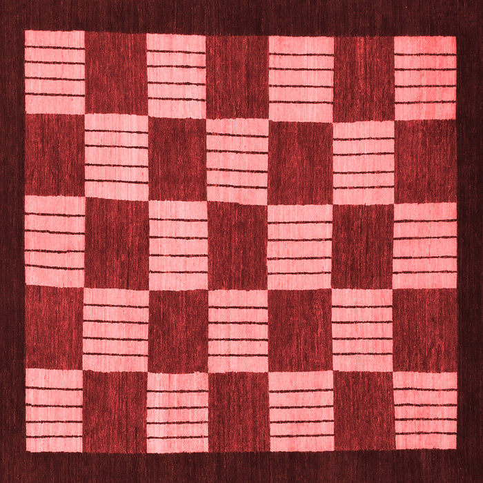 Checkered Red Modern Rug, abs1576red
