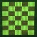 Square Checkered Green Modern Rug, abs1576grn