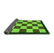 Sideview of Checkered Green Modern Rug, abs1576grn