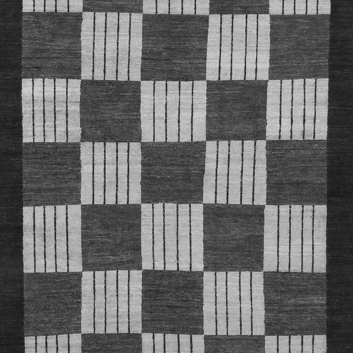 Checkered Gray Modern Rug, abs1576gry