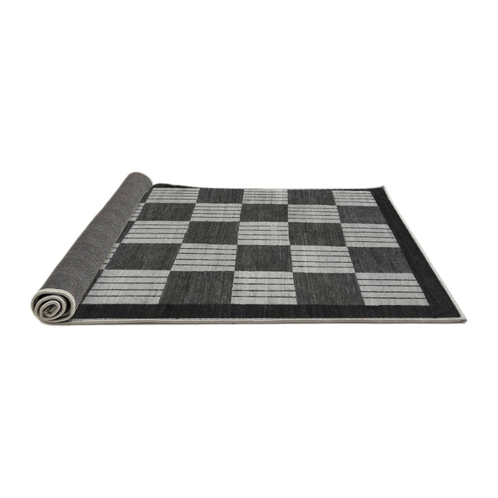Sideview of Checkered Gray Modern Rug, abs1576gry