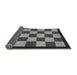 Sideview of Checkered Gray Modern Rug, abs1576gry