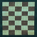 Square Checkered Light Blue Modern Rug, abs1576lblu