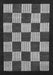 Machine Washable Checkered Gray Modern Rug, wshabs1576gry
