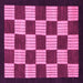 Square Checkered Pink Modern Rug, abs1576pnk