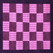 Square Machine Washable Checkered Purple Modern Area Rugs, wshabs1576pur