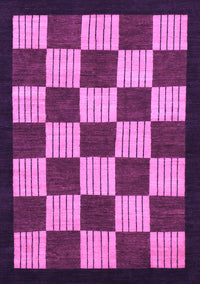 Checkered Purple Modern Rug, abs1576pur