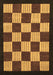 Checkered Brown Modern Rug, abs1576brn