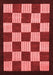 Checkered Red Modern Area Rugs