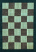 Machine Washable Checkered Light Blue Modern Rug, wshabs1576lblu