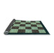 Sideview of Checkered Light Blue Modern Rug, abs1576lblu