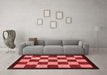 Modern Red Washable Rugs