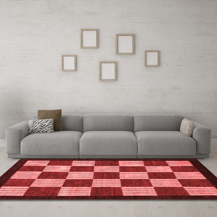 Modern Red Washable Rugs
