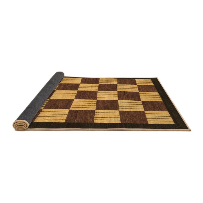Sideview of Checkered Brown Modern Rug, abs1576brn