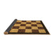 Sideview of Checkered Brown Modern Rug, abs1576brn