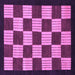 Square Checkered Purple Modern Rug, abs1576pur