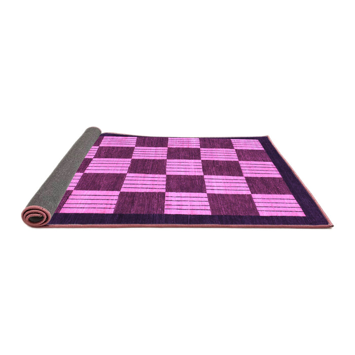 Sideview of Checkered Purple Modern Rug, abs1576pur