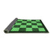 Sideview of Checkered Emerald Green Modern Rug, abs1576emgrn