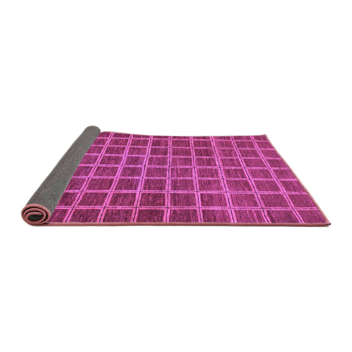 Sideview of Checkered Purple Modern Rug, abs1577pur