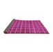 Sideview of Checkered Purple Modern Rug, abs1577pur