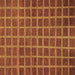 Square Checkered Brown Modern Rug, abs1577brn