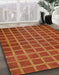 Abstract Red Checkered Rug in Family Room, abs1577