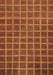 Machine Washable Checkered Brown Modern Rug, wshabs1577brn