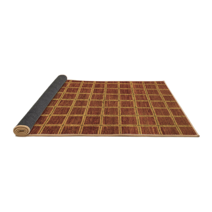 Sideview of Checkered Brown Modern Rug, abs1577brn