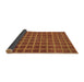 Sideview of Checkered Brown Modern Rug, abs1577brn