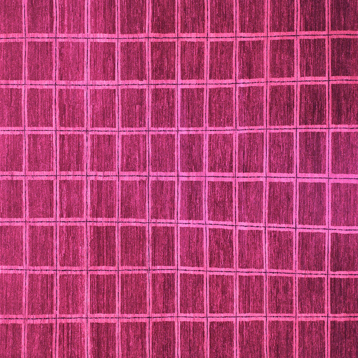 Square Machine Washable Checkered Pink Modern Rug, wshabs1577pnk