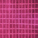 Square Machine Washable Checkered Pink Modern Rug, wshabs1577pnk