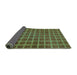 Sideview of Checkered Turquoise Modern Rug, abs1577turq