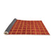 Sideview of Checkered Orange Modern Rug, abs1577org