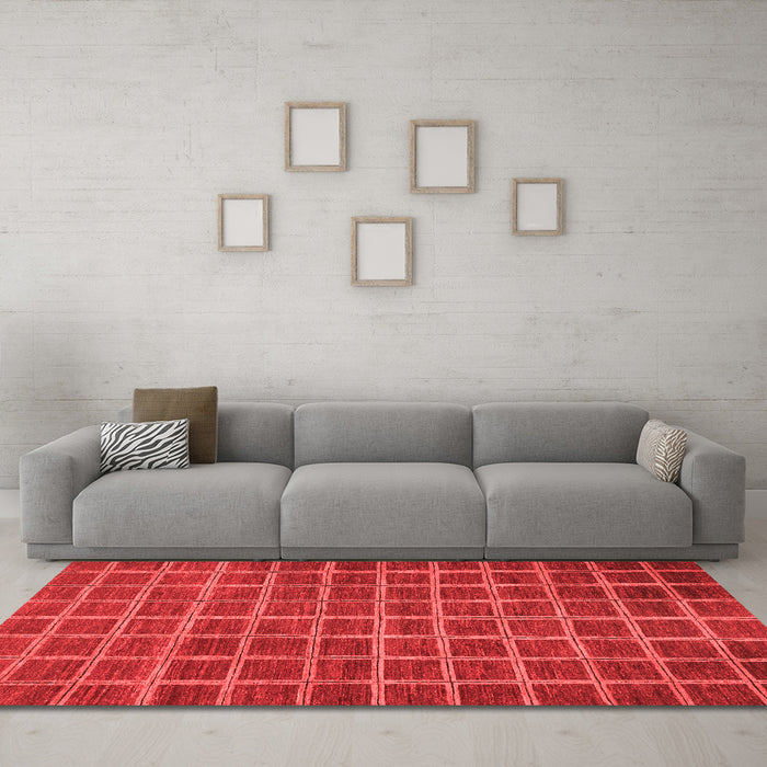 Modern Red Washable Rugs
