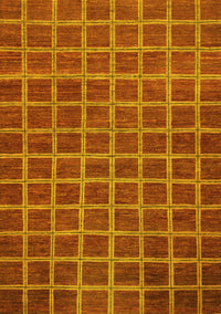 Checkered Yellow Modern Rug, abs1577yw