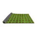 Sideview of Checkered Green Modern Rug, abs1577grn