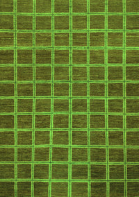 Checkered Green Modern Rug, abs1577grn