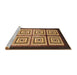 Sideview of Machine Washable Abstract Orange Rug, wshabs1578