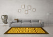 Machine Washable Abstract Yellow Modern Rug in a Living Room, wshabs1578yw