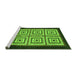 Sideview of Machine Washable Abstract Green Modern Area Rugs, wshabs1578grn