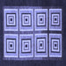 Square Abstract Blue Modern Rug, abs1578blu