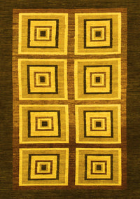 Abstract Yellow Modern Rug, abs1578yw