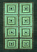 Abstract Turquoise Modern Rug, abs1578turq