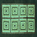 Square Abstract Turquoise Modern Rug, abs1578turq